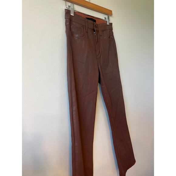 NEW Joe's Jeans The Callie Wax Coated High Rise Bootcut Brown Denim Jean - Picture 4 of 10
